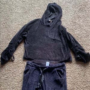 Express Black Hooded Sweater